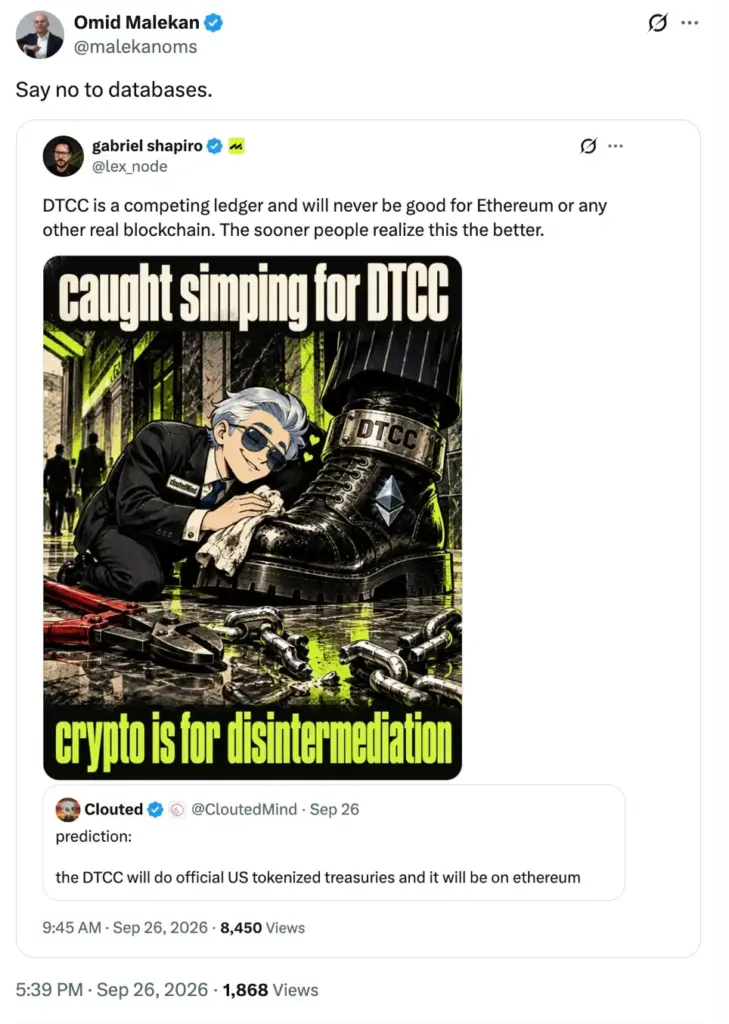 X user Omid Malekan (@malekanoms) X post reads, 